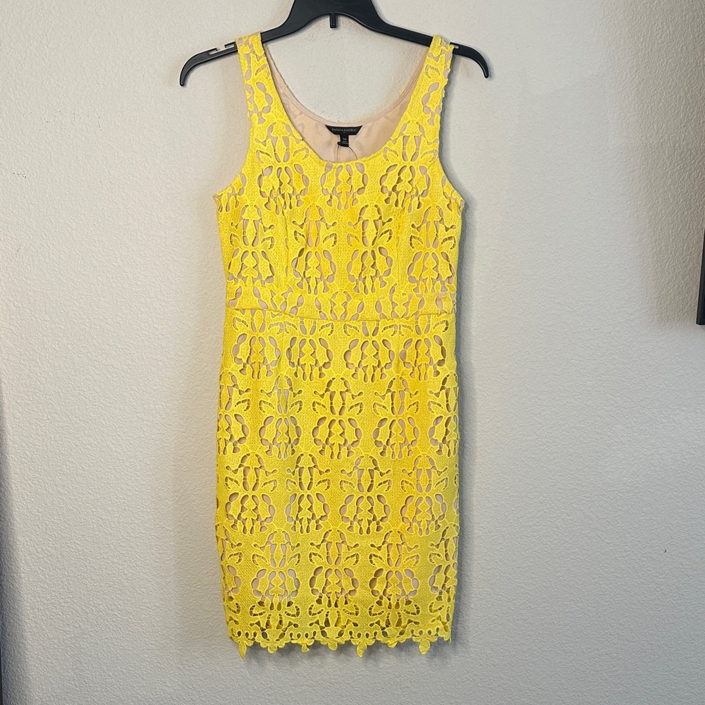 Banana Republic‎ Sunny Yellow Lace Mini Dress